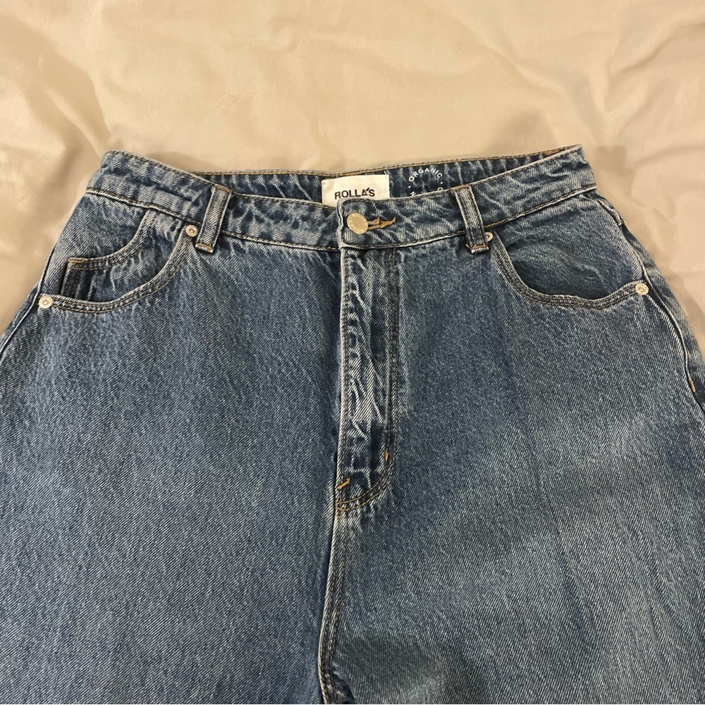 ROLLA'S Wide Leg High Rise Blue Jeans - Picture 3 of 8